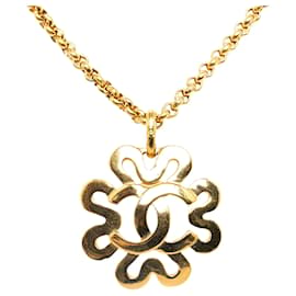 Chanel-Collana con pendente Chanel CC in oro-D'oro