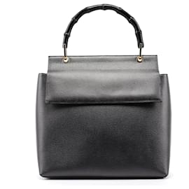 Gucci-GUCCI Handbags Leather Anthracite Bamboo-Dark grey