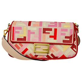 Fendi-Fendi Baguette Bag from the Lunar New Year Limited Capsule Collection-Rosa,Rosso,Multicolore