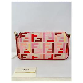 Fendi-Fendi Baguette Bag from the Lunar New Year Limited Capsule Collection-Rosa,Rosso,Multicolore