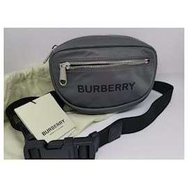 Burberry-Mala de cintura Burberry Cannon unissexo em nylon Econyl cor cinza carvão.-Cinza