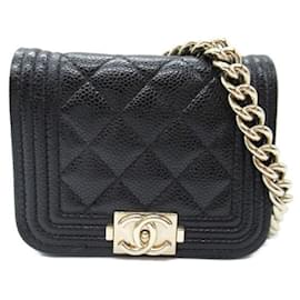 Chanel-Chanel CC Caviar Boy Belt Bag  Leather Crossbody Bag in Excellent condition-Other