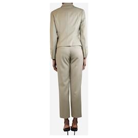 Autre Marque-Completo giacca e pantaloni in lana beige - taglia UK 8-Altro