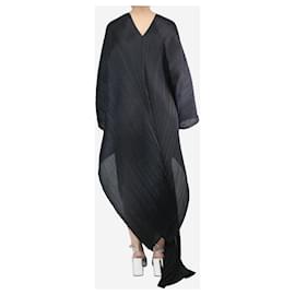 Pleats Please-Robe caftan plissée noire - Taille unique-Noir