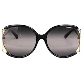 Gucci-Gucci Black oversized round sunglasses - size-Black