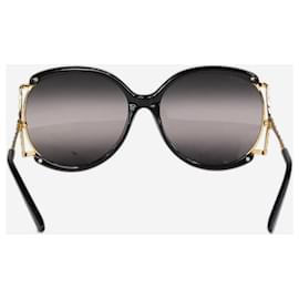 Gucci-Gucci Black oversized round sunglasses - size-Black