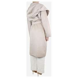 Max Mara-Neutral cashmere hooded coat - size UK 12-Other