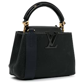 Louis Vuitton-Louis Vuitton Black Taurillon Mini Capucines-Black