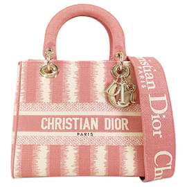 Dior-Dior Rosa Medium D-Stripes Lady D-Lite-Rosa