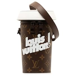 Louis Vuitton-Louis Vuitton Brown Monogram Coffee Cup Pouch-Brown