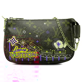 Louis Vuitton-Louis Vuitton Brown Monogram Vivienne Christmas Print Mini Pochette Accessoires-Brown