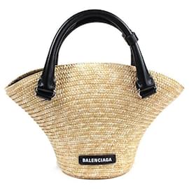 Balenciaga-Handbags-Black,Beige