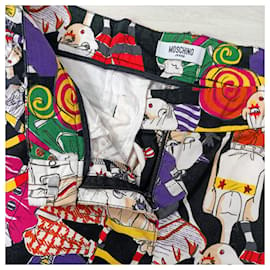 Moschino-Pantalon Moschino des années 2000-Noir,Multicolore