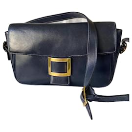 Hermès constance azul marino de cuero Azul marino