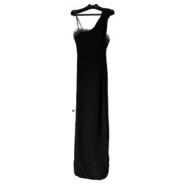 Splendido abito nero Gianni Versace con strass Nero