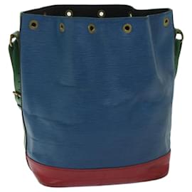 Louis Vuitton-LOUIS VUITTON Bolso de hombro Epi Tricolor Noe Azul Rojo Verde M44082 base de autenticación12877-Roja,Azul,Verde