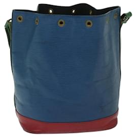 Louis Vuitton-Bolsa de ombro LOUIS VUITTON Epi Tricolor Noe Azul Vermelho Verde M44082 Autenticação12877-Vermelho,Azul,Verde