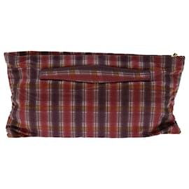 Prada-PRADA Clutch Bag Nylon Vermelho Autenticação12868-Vermelho
