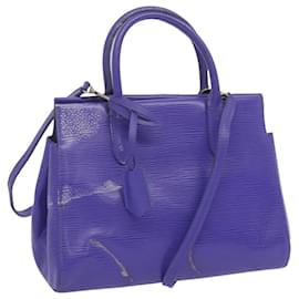 Louis Vuitton-LOUIS VUITTON Epi Marley BB Hand Bag 2way Purple Fig M94620 LV Auth 68528-Other,Purple