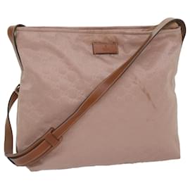 Gucci-GUCCI GG Canvas Shoulder Bag Pink 308840 Auth hk1155-Pink
