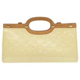 Louis Vuitton-LOUIS VUITTON Monogramm Vernis Roxbury Drive Handtasche Perle M91374 LV Auth 68727-Andere