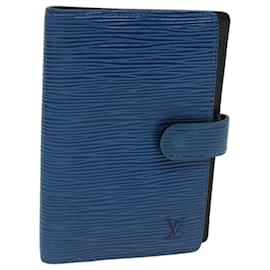 Louis Vuitton-LOUIS VUITTON Epi Agenda PM Day Planner Capa Azul R20055 Autenticação de LV 69160-Azul