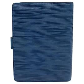 Louis Vuitton-LOUIS VUITTON Epi Agenda PM Day Planner Capa Azul R20055 Autenticação de LV 69160-Azul