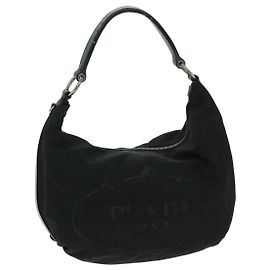 PRADA Borsa a Spalla Nylon Nero Auth am5930 Nero