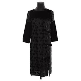 Courreges-Silk dress-Black