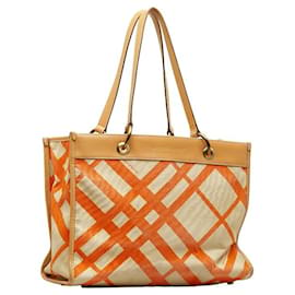 Burberry-Canvas Tote Bag-Brown