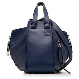 Loewe-Anagram Hammock Bag-Blue