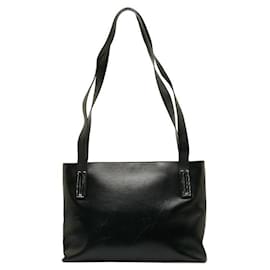 Salvatore Ferragamo-Leather Tote Bag-Black