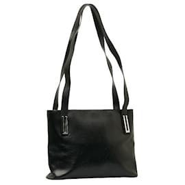 Salvatore Ferragamo-Leather Tote Bag-Black