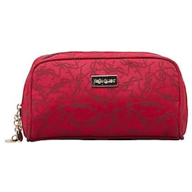 Yves Saint Laurent-Monogram Printed Canvas Pouch-Red
