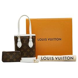 Louis Vuitton-Borsa a secchiello Nano con monogramma-Marrone