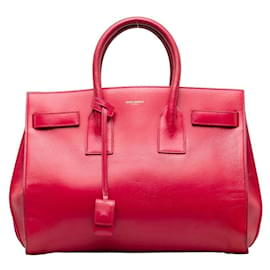 Yves Saint Laurent-Sac De Jour Leather Handbag-Pink