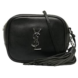Yves Saint Laurent Sac bandoulière en cuir Monogram Blogger Noir