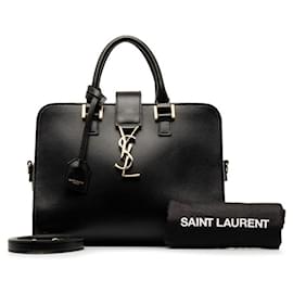 Yves Saint Laurent-Monogram Leather Baby Cabas-Black