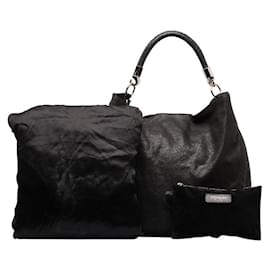 Yves Saint Laurent-Leather Roady Hobo Bag-Black