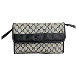 Gucci-GG Canvas Crossbody Bag-Black
