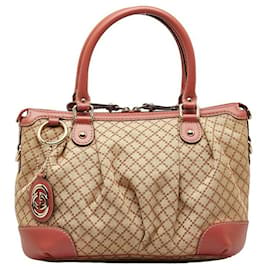 Gucci-Diamante Canvas Sukey Handbag-Pink