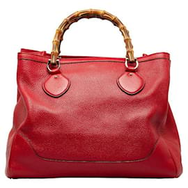Gucci-Diana Bamboo Top Handle Tote-Red