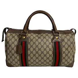 Gucci-Boston-Tasche aus GG Canvas-Webstoff-Braun