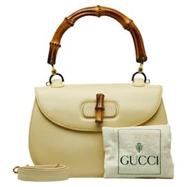 Gucci-Bamboo Handle Bag-Beige