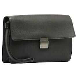 Louis Vuitton-Taiga Selenga Clutch Bag-Black