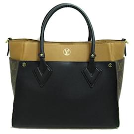 Louis Vuitton-Monogram & Leather On My Side MM-Black