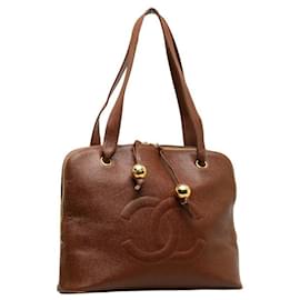 Chanel-Timeless CC Caviar Tote-Brown