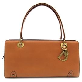 Dior-East West Leather Lady Dior Bag-Brown
