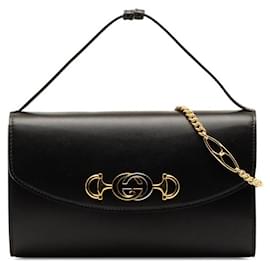 Gucci-Leather Zumi Handbag-Black