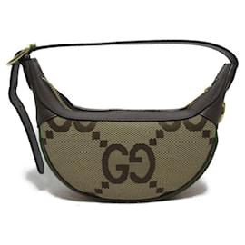 Gucci-Jumbo-Mini-Ophidia-Tasche aus GG-Canvas-Braun